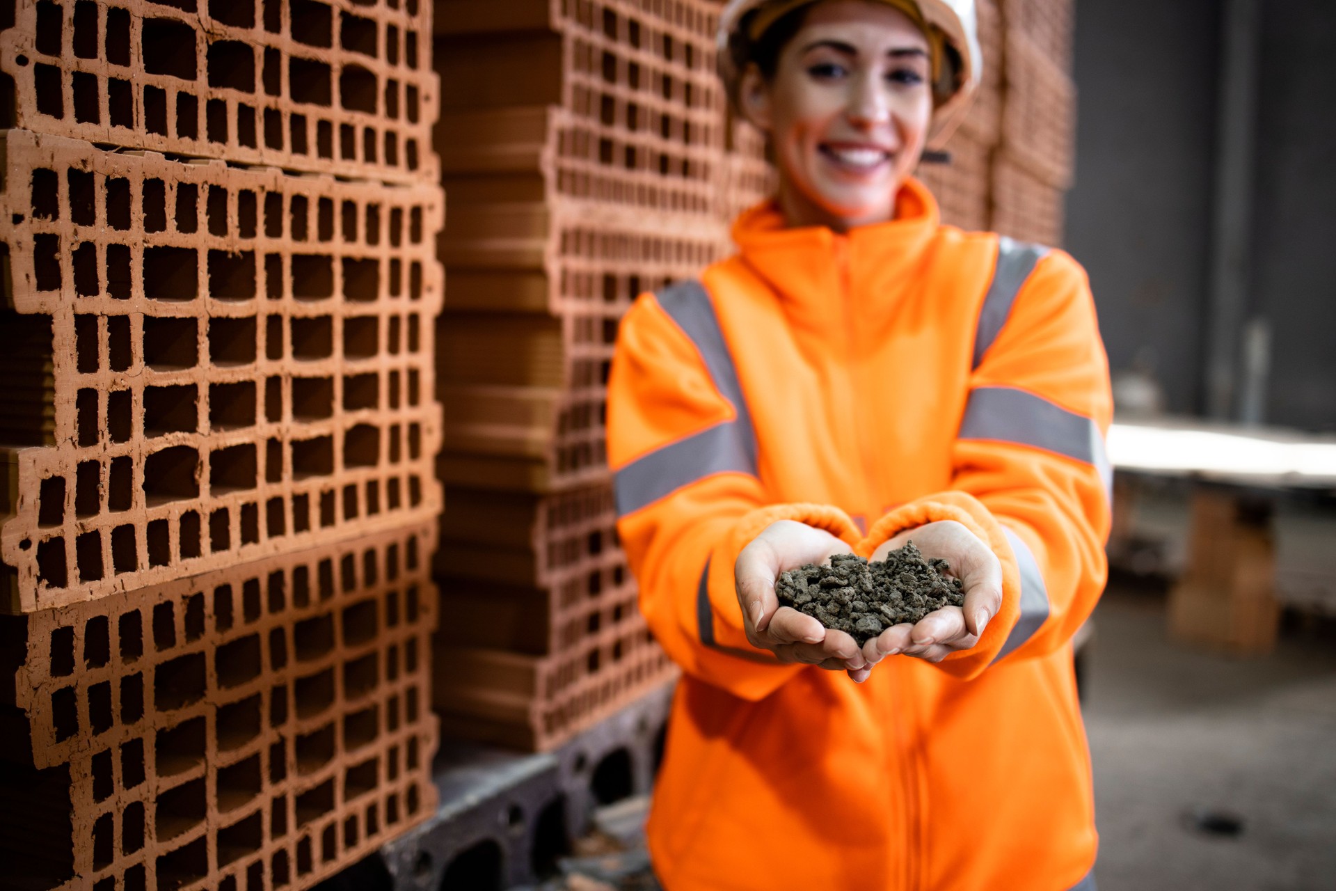 Using natural materials to make energy efficient clay bricks for construction industry.